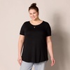 image:imageAmazon Essentials Womens ShortSleeve Scoopneck Tunic Tops Pack of 2BlackOlive