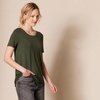 image:imageAmazon Essentials Womens ShortSleeve Scoopneck Tunic Tops Pack of 2BlackOlive