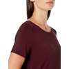 image:imageAmazon Essentials Womens ShortSleeve Scoopneck Tunic Tops Pack of 2Bright PinkBurgundy