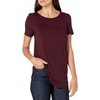 image:imageAmazon Essentials Womens ShortSleeve Scoopneck Tunic Tops Pack of 2Bright PinkBurgundy