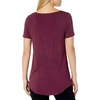 image:imageAmazon Essentials Womens ShortSleeve Scoopneck Tunic Tops Pack of 2BurgundyDark Olive