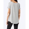 image:imageAmazon Essentials Womens ShortSleeve Scoopneck Tunic Tops Pack of 2Light Grey HeatherGolden Yellow