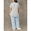image:imageAmazon Essentials Womens ShortSleeve Scoopneck Tunic Tops Pack of 2Light Grey HeatherTomato Red