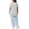 image:imageAmazon Essentials Womens ShortSleeve Scoopneck Tunic Tops Pack of 2Light Grey HeatherTomato Red