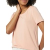 image:imageAmazon Essentials Womens ShortSleeve Scoopneck Tunic Tops Pack of 2NavyCoral Pink