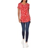 image:imageAmazon Essentials Womens ShortSleeve Scoopneck Tunic Tops Pack of 2NavyRed Flowers