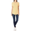 image:imageAmazon Essentials Womens ShortSleeve Scoopneck Tunic Tops Pack of 2NavyYellow Tulips