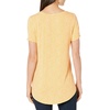 image:imageAmazon Essentials Womens ShortSleeve Scoopneck Tunic Tops Pack of 2NavyYellow Tulips