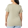 image:imageAmazon Essentials Womens SlimFit CapSleeve Scoop Neck TShirtBlackLight Sage Green