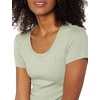 image:imageAmazon Essentials Womens SlimFit CapSleeve Scoop Neck TShirtBlackSage Green