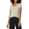 image:imageAmazon Essentials Womens SlimFit CapSleeve Scoop Neck TShirtBlackSage Green