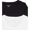 image:imageAmazon Essentials Womens SlimFit CapSleeve Scoop Neck TShirtBlackWhite