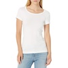 image:imageAmazon Essentials Womens SlimFit CapSleeve Scoop Neck TShirtBlackWhite