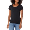 image:imageAmazon Essentials Womens SlimFit CapSleeve Scoop Neck TShirtDark OliveBlack