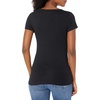 image:imageAmazon Essentials Womens SlimFit CapSleeve Scoop Neck TShirtDark OliveBlack