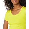 image:imageAmazon Essentials Womens SlimFit CapSleeve Scoop Neck TShirtWhiteLemon Yellow