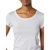 image:imageAmazon Essentials Womens SlimFit CapSleeve Scoop Neck TShirtWhiteLight Grey Heather