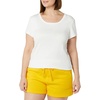 image:imageAmazon Essentials Womens SlimFit CapSleeve Scoop Neck TShirtWhiteLight Grey Heather