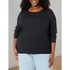 image:imageAmazon Essentials Womens SlimFit Long Sleeve Rib Knit Crew Neck Top Pack of 2Black