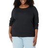 image:imageAmazon Essentials Womens SlimFit Long Sleeve Rib Knit Crew Neck Top Pack of 2Black