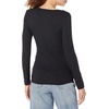 image:imageAmazon Essentials Womens SlimFit Long Sleeve Rib Knit Crew Neck Top Pack of 2Black