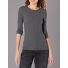 image:imageAmazon Essentials Womens SlimFit Long Sleeve Rib Knit Crew Neck Top Pack of 2BlackCharcoal Heather