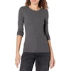 image:imageAmazon Essentials Womens SlimFit Long Sleeve Rib Knit Crew Neck Top Pack of 2BlackCharcoal Heather