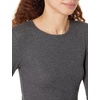 image:imageAmazon Essentials Womens SlimFit Long Sleeve Rib Knit Crew Neck Top Pack of 2BlackCharcoal Heather