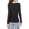 image:imageAmazon Essentials Womens SlimFit Long Sleeve Rib Knit Crew Neck Top Pack of 2BlackOffwhite