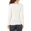 image:imageAmazon Essentials Womens SlimFit Long Sleeve Rib Knit Crew Neck Top Pack of 2Eggshell WhiteEspresso