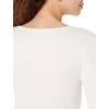 image:imageAmazon Essentials Womens SlimFit Long Sleeve Rib Knit Crew Neck Top Pack of 2Eggshell WhiteEspresso