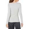 image:imageAmazon Essentials Womens SlimFit Long Sleeve Rib Knit Crew Neck Top Pack of 2Grey HeatherWhite