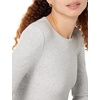 image:imageAmazon Essentials Womens SlimFit Long Sleeve Rib Knit Crew Neck Top Pack of 2Grey HeatherWhite