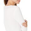 image:imageAmazon Essentials Womens SlimFit Long Sleeve Rib Knit Crew Neck Top Pack of 2White