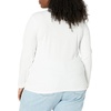 image:imageAmazon Essentials Womens SlimFit Long Sleeve Rib Knit Crew Neck Top Pack of 2White