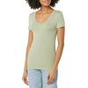 image:imageAmazon Essentials Womens SlimFit ShortSleeve VNeck TShirtBlackLight Sage Green