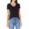 image:imageAmazon Essentials Womens SlimFit ShortSleeve VNeck TShirtBlackWhite
