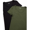 image:imageAmazon Essentials Womens SlimFit ShortSleeve VNeck TShirtDark OliveBlack