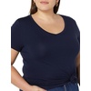 image:imageAmazon Essentials Womens SlimFit ShortSleeve VNeck TShirtNavyNavy