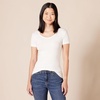 image:imageAmazon Essentials Womens SlimFit ShortSleeve VNeck TShirtWhite
