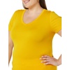 image:imageAmazon Essentials Womens SlimFit ShortSleeve VNeck TShirtWhiteLemon Yellow