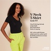 image:imageAmazon Essentials Womens SlimFit ShortSleeve VNeck TShirtWhiteLemon Yellow