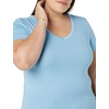 image:imageAmazon Essentials Womens SlimFit ShortSleeve VNeck TShirtWhiteLight Blue