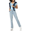 image:imageAmazon Essentials Womens SlimFit ShortSleeve VNeck TShirtWhiteLight Blue