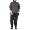 image:imageAmazon Essentials Womens SlimFit Stretchy Layering Long Sleeve Knit Rib Turtleneck Top Available in Plus Size Pack of 2BlackCharcoal Heather