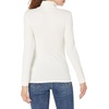 image:imageAmazon Essentials Womens SlimFit Stretchy Layering Long Sleeve Knit Rib Turtleneck Top Available in Plus Size Pack of 2Eggshell WhiteBlack