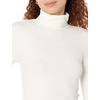 image:imageAmazon Essentials Womens SlimFit Stretchy Layering Long Sleeve Knit Rib Turtleneck Top Available in Plus Size Pack of 2Eggshell WhiteBlack
