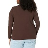 image:imageAmazon Essentials Womens SlimFit Stretchy Layering Long Sleeve Knit Rib Turtleneck Top Available in Plus Size Pack of 2EspressoWhite
