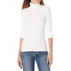 image:imageAmazon Essentials Womens SlimFit Stretchy Layering Long Sleeve Knit Rib Turtleneck Top Available in Plus Size Pack of 2White