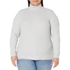image:imageAmazon Essentials Womens SlimFit Stretchy Layering Long Sleeve Knit Rib Turtleneck Top Available in Plus Size Pack of 2WhiteGrey